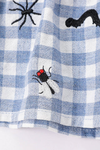 Ruined Picnic Ruffle Pantaloons Cotton Blue Gingham