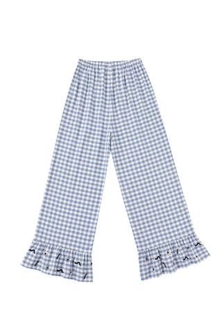 Ruined Picnic Ruffle Pantaloons Cotton Blue Gingham