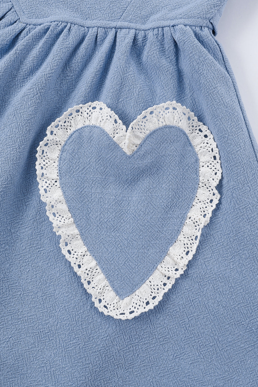Sweetheart Linen halter Dress Light Blue