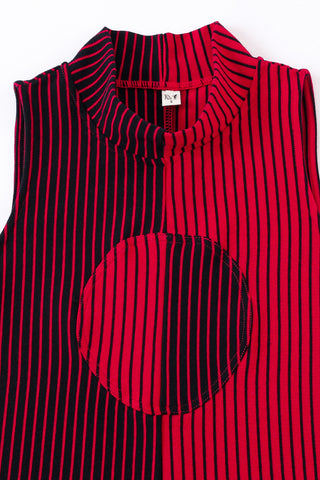 Blood Stripe Sleeveless Crop Top