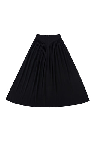 cigarette skirt black worsted wool Fluette Smoking 80% cotton Wrap Smoking Skirt | ReSee