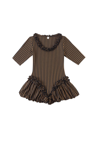 Jester Romper Brown Stripe