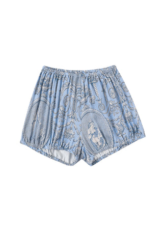 Soft Linen Baby Bloomer Women Toile Blue