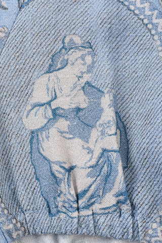 Soft Linen Baby Bloomer Women Toile Blue