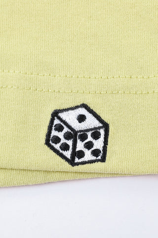 Dice Cotton Shorts Yellow