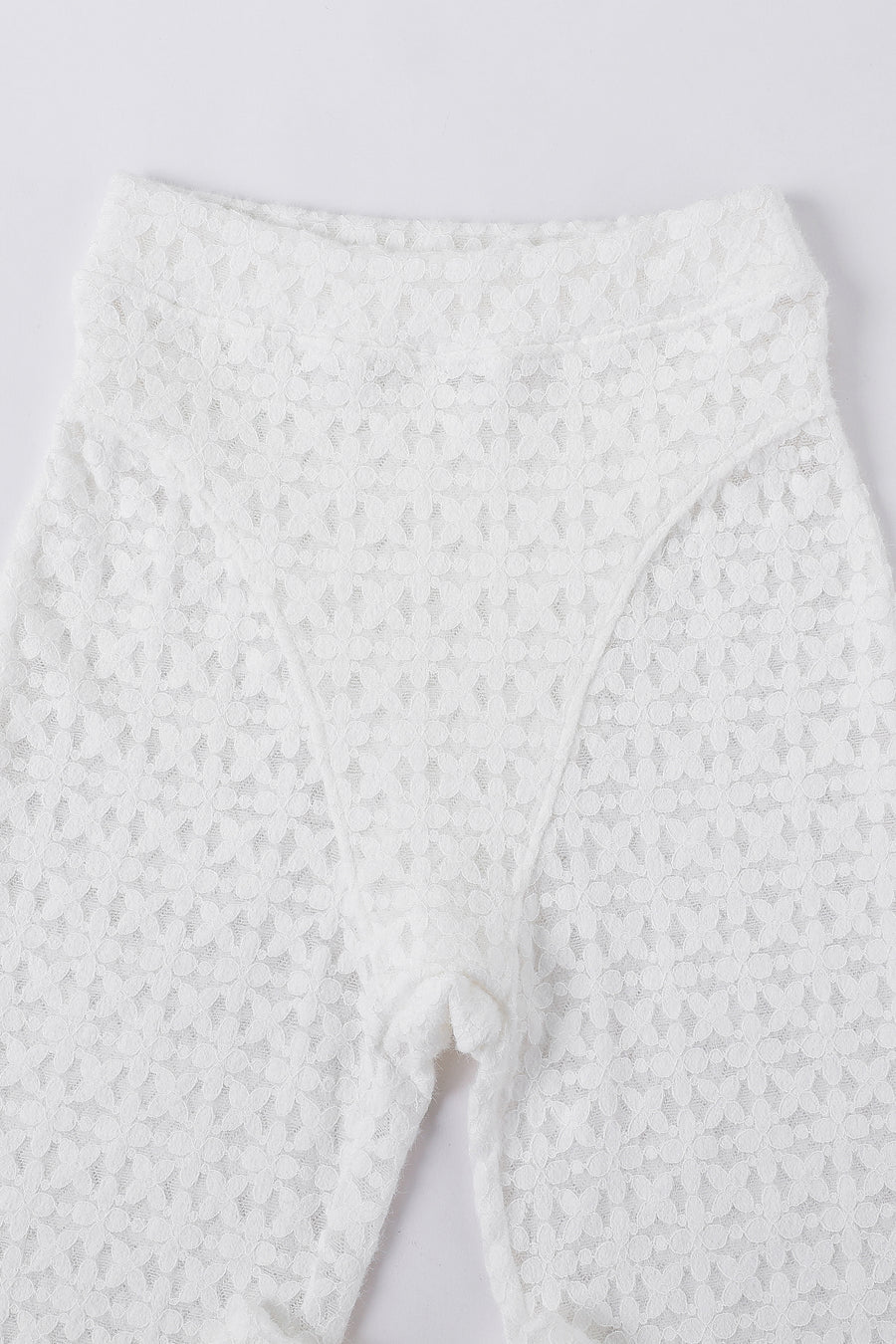 White Lace Thong Leggings