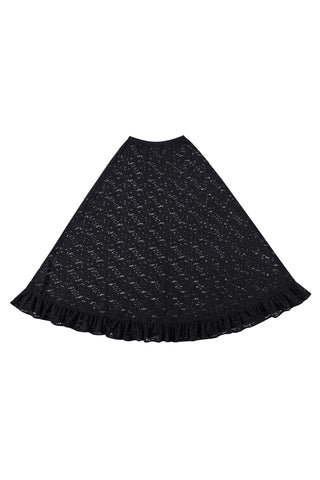 Black Rose Lace Maxi Skirt