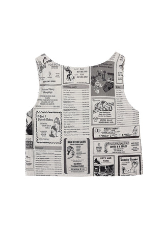 Scoop Crop Tank Soft Linen White Pages