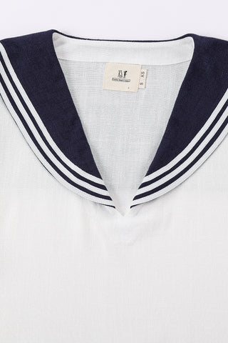 PRE-ORDER: Sailor Soft Linen Crop Top