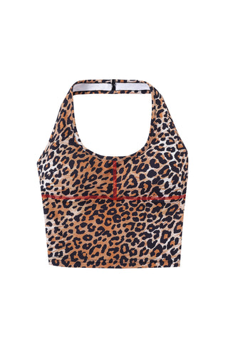 Yoga Halter Top Leopard