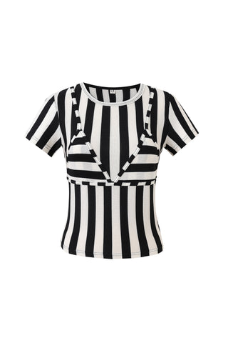 Bikini Bod Ref Stripe Short Sleeve Tee