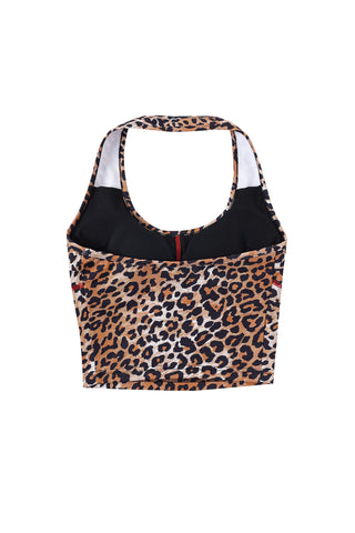 Yoga Halter Top Leopard