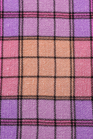 Park Skirt Soft Linen Purple Plaid