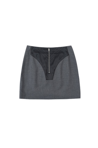 Career Woman Mini Skirt Gray