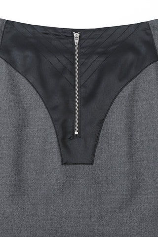 Career Woman Mini Skirt Gray