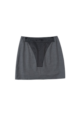 Career Woman Mini Skirt Gray