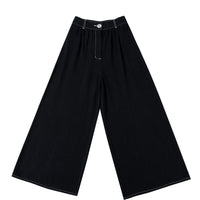 End of the world Black Linen Wide leg Trousers