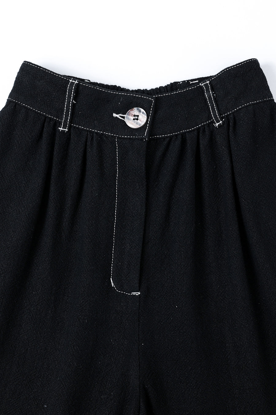 End of the world Black Linen Wide leg Trousers