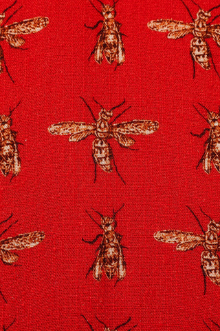 Country Club Soft Linen Dress Red Bug
