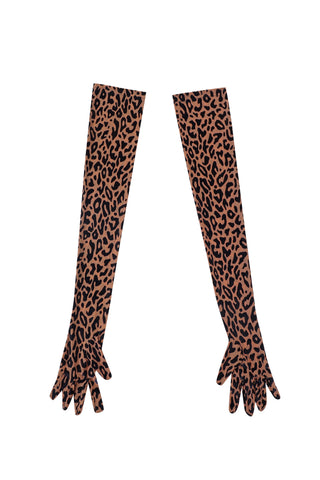 New Jersey Leopard Halter Jumpsuit with Gloves