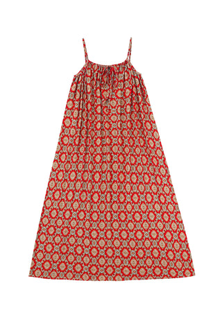 Tent Dress Soft Linen Fancy Red Couch