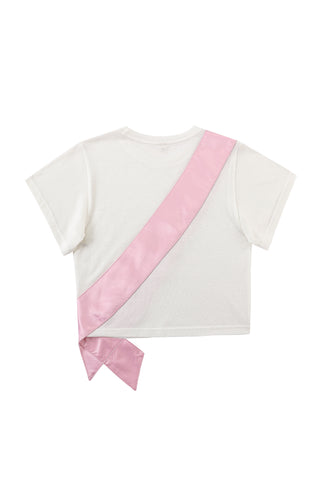 Winner's Sash Wool Blend Tee White / Pink