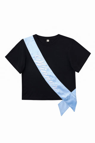 Winner's Sash Wool Blend Tee Black/Blue