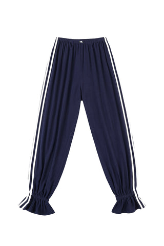Long Bloomers Soft Linen Navy Sporty