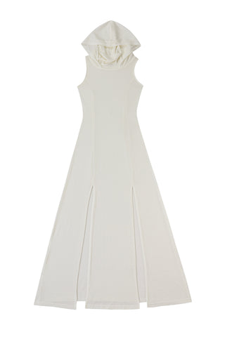 Dune Wool Blend Maxi Dress White