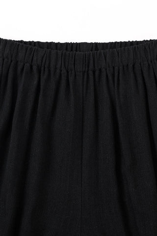 Sporty Soft Linen Bloomers Black