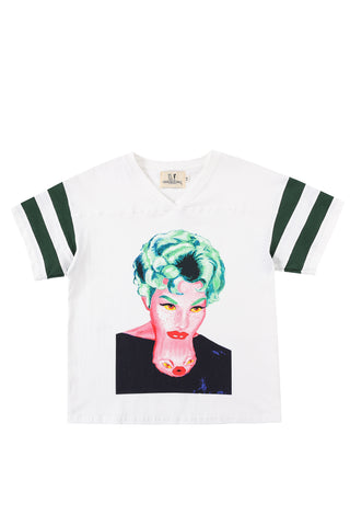 Unisex "The Burden" Football T-Shirt by Penelope Gazin