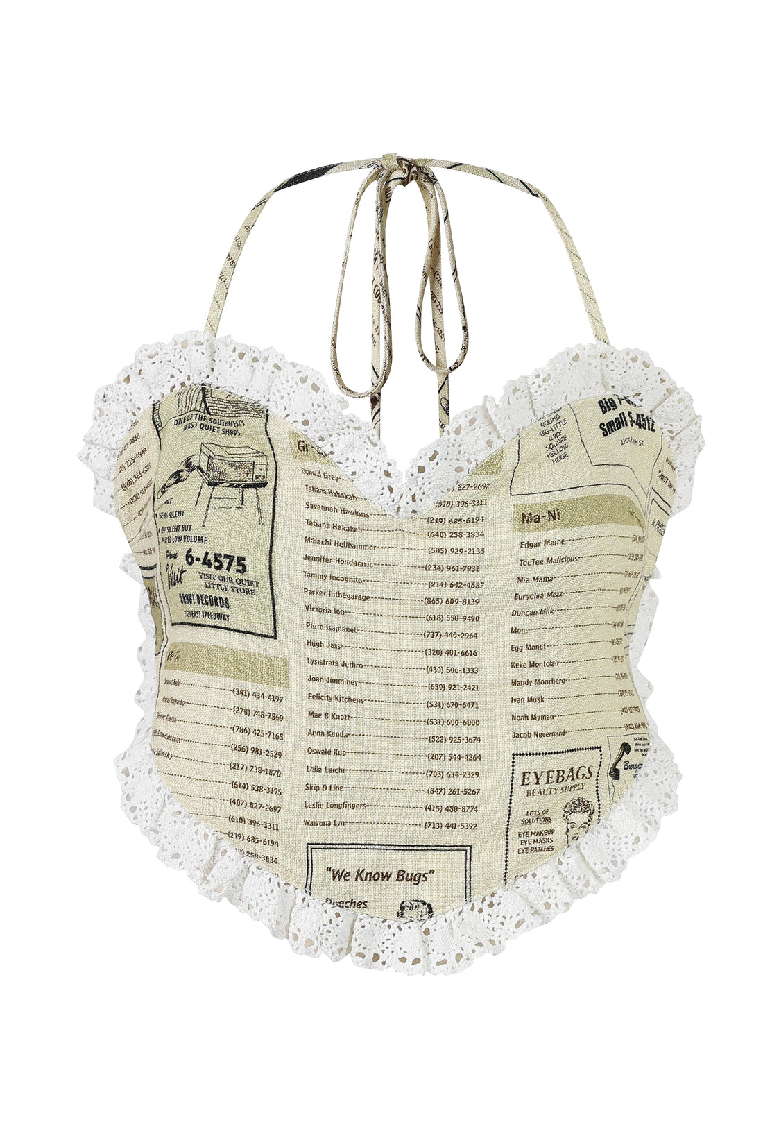 Yellow Pages Valentine Halter Top