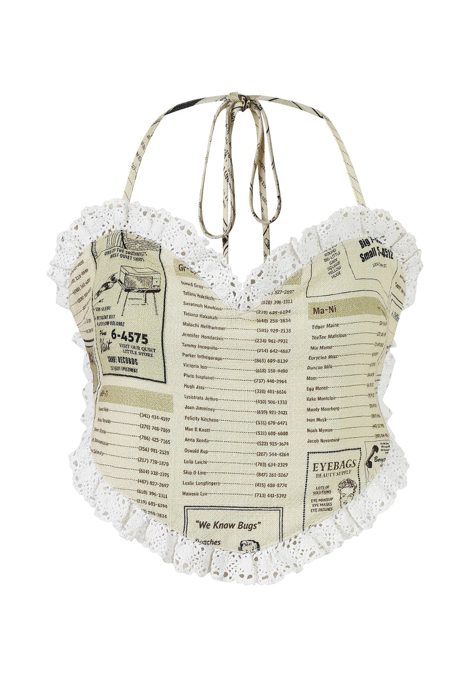 Yellow Pages Valentine Halter Top