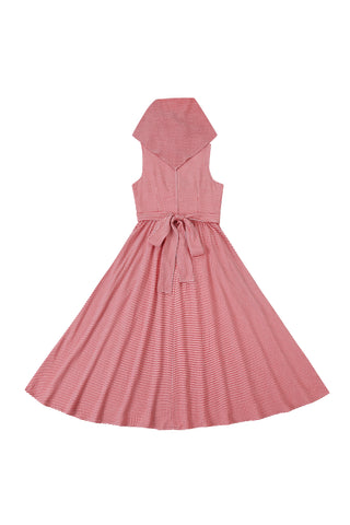 Farm Chores Soft Linen Dress Red Gingham