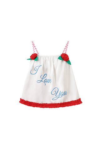 Frosted Cake Crop Cami 'I Love You'