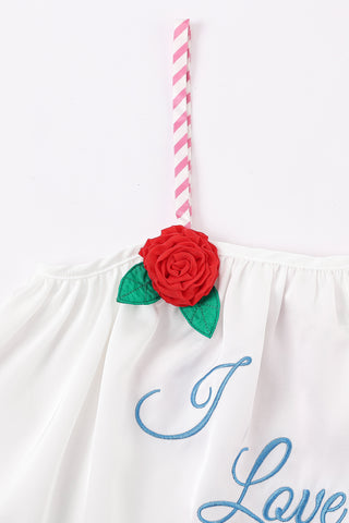 Frosted Cake Crop Cami 'I Love You'
