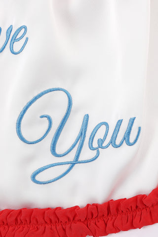 Frosted Cake Crop Cami 'I Love You'