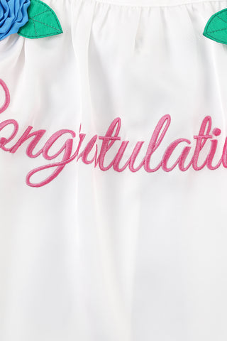 Frosted Cake Crop Cami 'Congratulations'