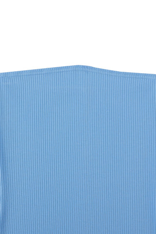 Sexy Cartoon Tencel Rib Mini Dress Baby Blue