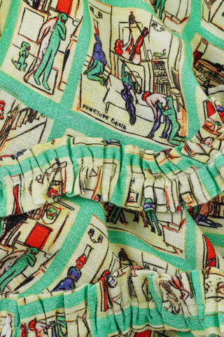 Soft Linen Tiered Ruffle Mini Cake Dress Sex House