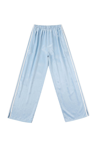 Light Blue Sporty Satin Lounge Pants