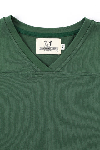 Crop Football T-Shirt Green