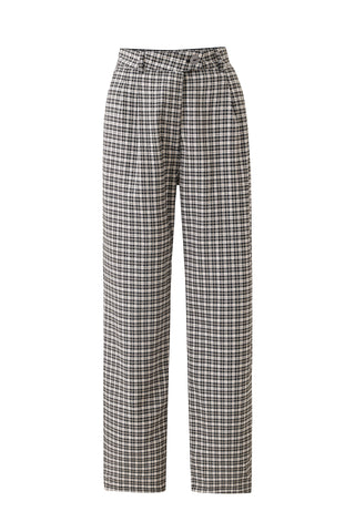Winged Heart Tramp Stamp Pants Black Check