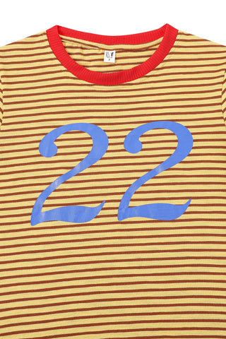 22 Yellow Stripe Cotton Baby Tee