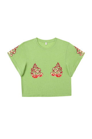 Flamin' Dice Boobs Wool Blend Tommy Tee