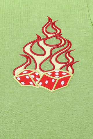 Flamin' Dice Boobs Wool Blend Tommy Tee