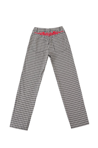 Winged Heart Tramp Stamp Pants Black Check