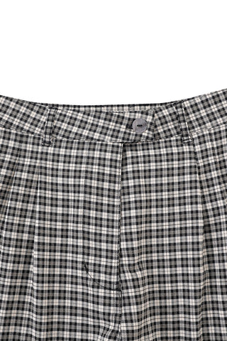 Winged Heart Tramp Stamp Pants Black Check