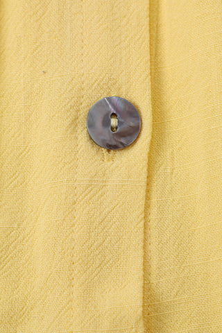 Business Tie Mini Skirt Linen Yellow