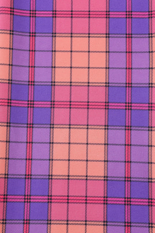 Scrunch Yoga Pants Purple Plaid